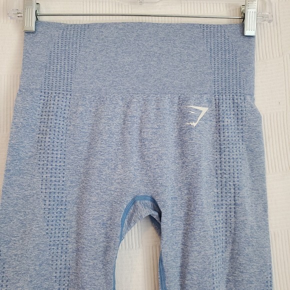 GYMSHARK Leggings Womens XS Vital Seamless‎ Blue Marl High Rise Dry Yoga Running - Picture 5 of 8